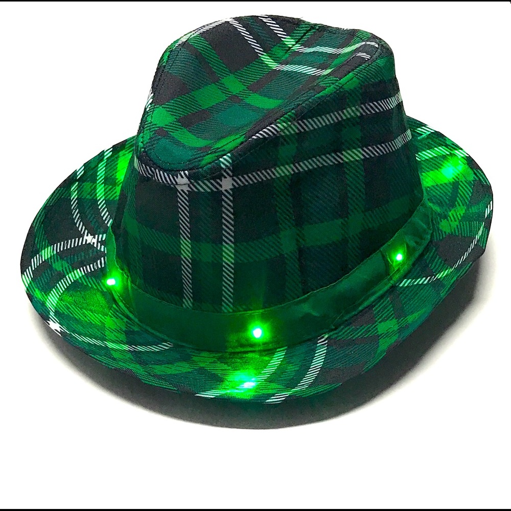 Fedora Lighted Plaid Unisex Hat (One Size)